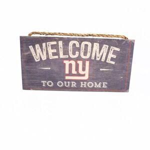 NFL Welcome To Our Home New York Giants Wood Sign 12" x 6"